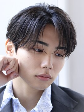 オーシャントーキョー サニー 原宿(OCEAN TOKYO Sunny) ニュアンスパーマセンターパート韓流ヘアシースルーマッシュ