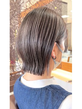 ヘアーアンドメイク サワ 上田本店(SAWA) 20代30代40代小顔切りっぱなし大人ボブアンブレラカラー