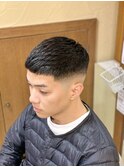 クロップスタイル コテパーマ フェードカット バーバースタイル