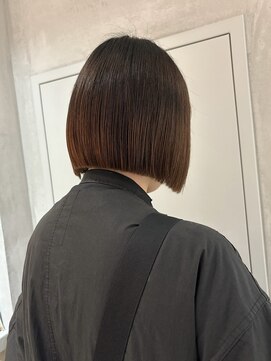 ヨーク(YOKE) 【YOKE】切りっぱなしボブ髪質改善パーマ落とし顎下ボブ20代