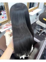 ミシェリー 新宿店(misherry)&nbsp;髪質改善地毛風ストレート艶感透明感美髪縮毛矯正黒髪ヘア新宿