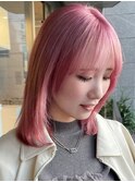 くすみローズの柔らかミディ(アディクシーカラー)