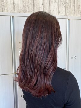 ヘアメイク アリエス 岩切店(HAIR MAKE aries) カシスブラウンカラー 岩切 利府 多賀城 仙台 40代 50代 60代