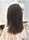 白髪染め白髪ぼかし大人かわいいミディアムショートボブ40代50代
