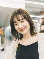 ガーデンヨコハマ(GARDEN YOKOHAMA) ボブ 外ハネボブ くびれヘア 夏 縮毛矯正 ハイライトカラー