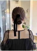 大人っぽ綺麗めシニオン
