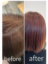 エル(Ele’)&nbsp;ピンクベージュ（白髪あり）＋美髪トリートメント