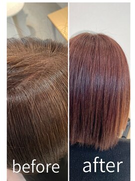 エル(Ele’) ピンクベージュ（白髪あり）＋美髪トリートメント