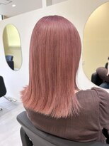 グラム 呉羽店(gram)&nbsp;ピンクベージュ切りっぱなしボブ