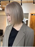 ミルクティーブロンド/ワンホンレイヤー/ニュアンスウルフ/原宿