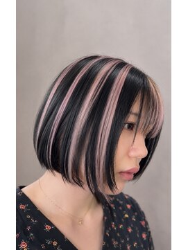 ネウィ 広島(newi) ボブ×デザインカラー