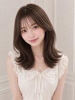 ユーフォリア 新宿店(Euphoria) 小顔シースルーバング顔周りカットミディアムレイヤーくびれ巻き