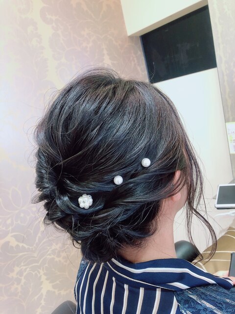 お呼ばれヘアアレンジ＊シニヨンアレンジ