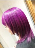 説明不要の「ハデ髪」！！ショッキングパープル！！！