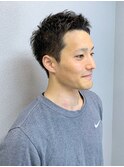 【ビジネスショート】ナチュラル刈り上げ×アップバング