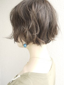 モリオフロムロンドン 松戸店(Morio from London) 【松戸　ムラマツ】カーキグレー大人かわいいボブパーマ