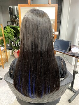 フツーロ 栄(FUTURO) #メッシュ #ハイライト #シルバー #ブルーメッシュ