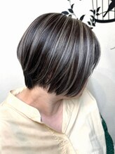 ナガハマ美容室 白髪ぼかしハイライト
