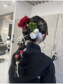 金箔アレンジ編みおろしスタイル