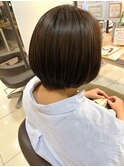 ショートボブ×アッシュベージュ