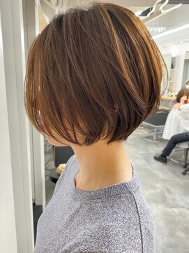 ビューエヒメ(VIEW EHIME) 大人カワイイ小顔になるワンレンネビージュ黒髪ボブルフ髪質改善