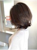 デザインカラー/レイヤーカット/ウェットヘア/オリーブベージュ