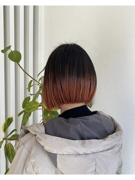 リコット(Licotte) コンパクトボブ×グラデーションカラーオレンジ