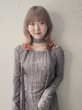 アイズ(I'z) マッシュウルフ×ミルクティーベージュ×オレンジ