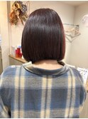 ブリーチなしレッドブラウン