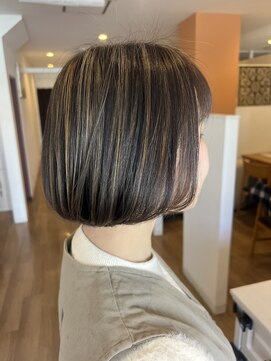 スウィッチグラン(hair salon switch grand) 大人上品＊透け感ハイライトボブ