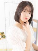 研究学園/髪質改善/シースルー前髪グレージュブラウン美髪ボブc