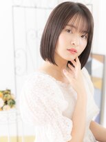 メルア バイ エイト つくば研究学園(Meluah by 8)&nbsp;研究学園/髪質改善/シースルー前髪グレージュブラウン美髪ボブc