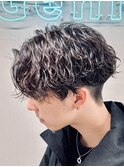 フェザーパーマサーフカール刈り上げセンターパート