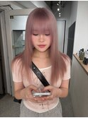 ダークパープルナチュラルショート夏のヘアアレンジ原宿