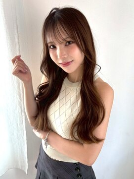 アンニュ(annuy) ベージュカラー 顔周りカット 韓国ヘア ロングレイヤー