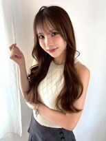 アンニュ(annuy) ベージュカラー 顔周りカット 韓国ヘア ロングレイヤー