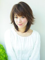 《AFLOATディル裕二朗》ダブルバングの毛流れボリュームヘア