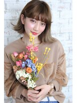 ヘアーアートシフォン 川口東口店(hair art chiffon)&nbsp;似合わせカットでブルージュ＆ヴェールウェーブのセミディ 川口