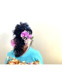 生花〇編みおろしスタイル