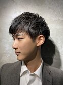 サイドグラデーション/フェードカット/シルバーカラー