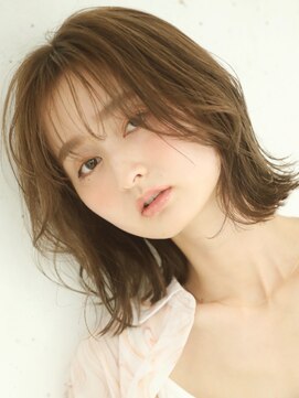 アビエクレール 河内花園(abije claire) ふんわりレイヤーミディアム★20代30代50代 髪質改善