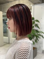 ダブ アオヤマ(DaB AOYAMA)&nbsp;【ブリーチ一回】レッド×バレイヤージュ