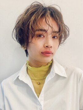 マノ 千歳烏山(MaNO) ショート韓国ボブハイライト髪質改善ブリーチ前髪20代30代