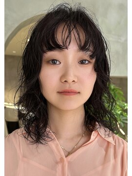 ハウ 心斎橋(how) ミディアムくびレイヤー小顔カット艶髪姫カット20代30代40代