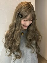 メゾンアクア 表参道(Maison ACQUA)&nbsp;☆ブリーチなしダブルカラー オリーブ オリーブベージュ ボブ