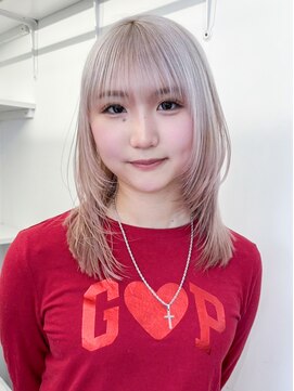 アルバム 渋谷パルコ(ALBUM) ロングボブ顔周りレイヤー外ハネボブおくれ毛_ba547941