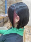 インナーカラーピンク×グラデーションボブ