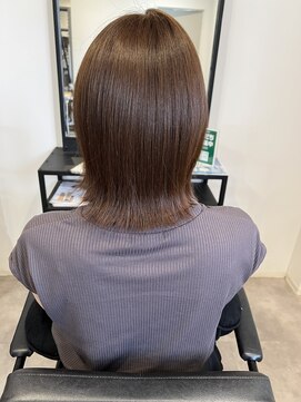 ナンバー(number+) 髪質改善ストレート × チョコレートブラウンボブ