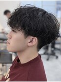 MEN’S HAIR/サーフカール/刈り上げセンターパート/千葉駅