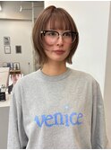 ミルクティベージュ×顔周りレイヤー